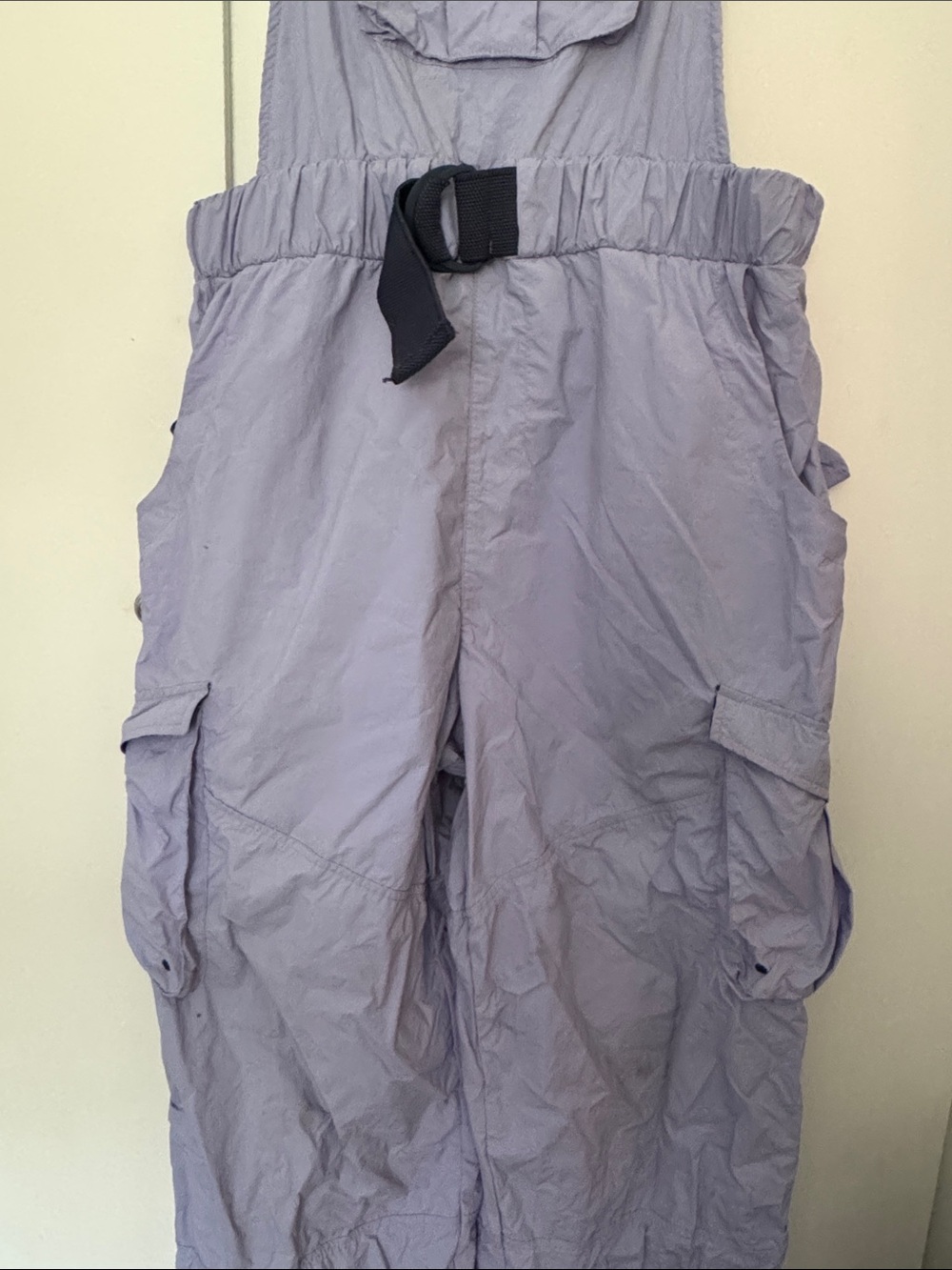 FP Movement by Free People Lilac Overalls with Navy Straps - Picture 5 of 11